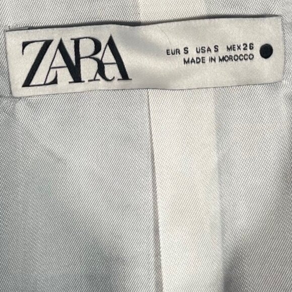 Zara Tweed Button Front Cropped Blazer Size Small - Picture 5 of 5